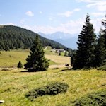 Vor uns liegt die Taistner Alm