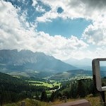 Landschaftskino mit Blick auf den Latemar, das Weiß- und Schwarzhorn
