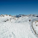 Blick auf die Gadertaler Dolomiten