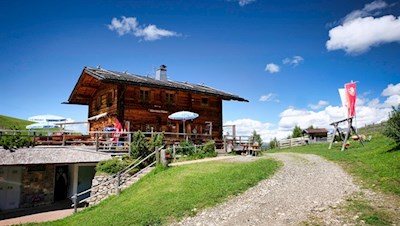 Almrosenhütte auf der Seiser Alm