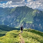 Der Abstieg vom Saxenle erfolgt auf dem Hinweg