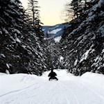 Abendstimmung auf der Haunold Rodelbahn