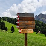 Die Wanderung auf die Seceda ist gut ausgeschildert