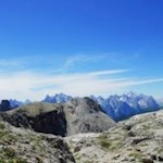 Von der Büllelejochhütte aus erschließt sich ein spektakulärer Ausblick auf die Cristallo-Gruppe