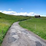 Sanft steigt der Weg zur Edelweißhütte an