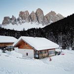 Die gastliche Zanser Schwaige am Beginn unserer Rodelwanderung