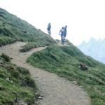 Während des Anstiegs auf den Helm müssen wir ordentlich in die Pedale treten