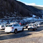 Parkplatz an der Talstation der Reinswalder Umlaufbahn