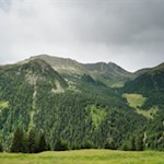 Ausblick während des Anstiegs zur Kapaire Alm