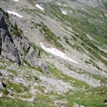 Abstieg vom Kreuzkofel zur Kegelgasslalm