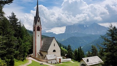 Das pittoreske St.-Jakobs-Kirchlein, das älteste Gotteshaus in Gröden