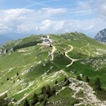 Vista all'indietro del percorso di salita