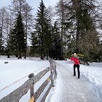 So mancher wandert auch zu Fuß zum Karerpass hoch