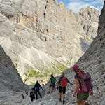 Abstieg von der Santnerpasshütte