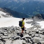 In discesa verso il rifugio Sasso Nero