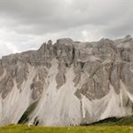 Blick auf den Ciampani auf der Puezhochfläche