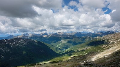Blick ins Sarntal nahe der Schalderer Scharte