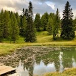 Kleiner Teich oberhalb der Saraghes Hütte