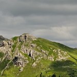 Blick auf den Zendleser Kofel und die Schlüterhütte