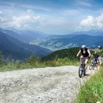 Der steile Anstieg auf den Helm oberhalb von Sexten