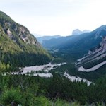 Rückwärtsgewandter Blick nach Brückele