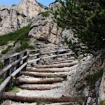 Auf nahezu senkrechtem Wege zum Rienzboden