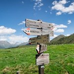 Der Anstieg auf den Golfen ist bestens ausgeschildert