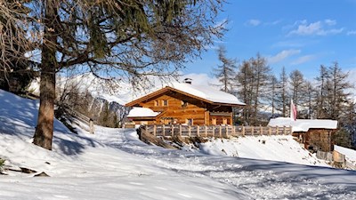 Die Schönbergalm ist auch im Winter geöffnet
