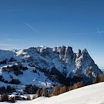 Der winterlich ummantelte Schlern