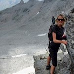 Gesicherte Passage vor dem letzten Anstieg auf den Kraxentrager 