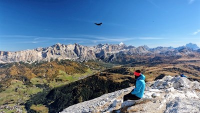 Auf dem Sassongher erschließen sich traumverlorene Ausblicke