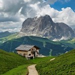 Stevia-Hütte und Langkofel
