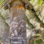 Gebetsstock für den heiligen Hubertus, den Heiligen der Jäger