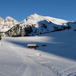 Im sanften Anstieg zur Gampenalm