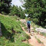 Im angenehmen Anstieg zur Pederiva Hütte