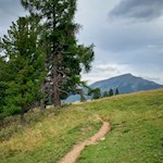 Vor der Kulisse des Zanggen zur Auerleger Alm