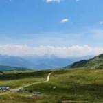 Eingebettet in eine bukolische Landschaft, die Pfroder-Alm