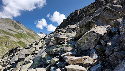 Der wortwörtlich steinige Anstieg auf den Schaflahnernock
