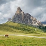 Blick vom Passo Giau auf den Ra Gusela