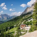 Blick auf die nunmehr tiefer liegende Col de Varda Hütte