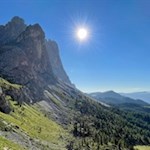 Während des Anstiegs auf das Kreuzjoch öffnen sich schöne Ausblicke auf die Geislerspitzen