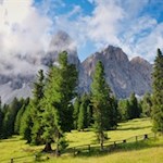 Ausblick von der Terrasse der Glatsch Alm