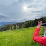 Auch auf dem Rückweg vom Wolfsgrubener See öffnen sich schöne Ausblicke