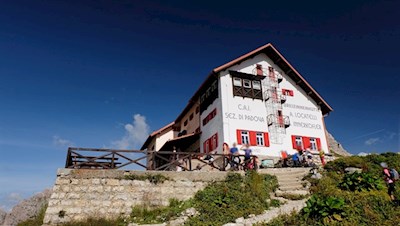 Die vielbesuchte Drei-Zinnen-Hütte
