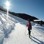 Die Rodelbahn Kottersteg erfreut sich auch bei Skitourengehern großer Beliebtheit