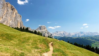 Sanft schlängelt sich der Kolfuschger Höhenweg durch die berückende Landschaft
