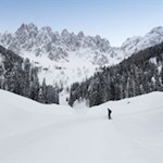 Die Rodelbahn öffnet traumverlorene Ausblicke auf den Haunold