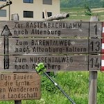 Abzweigung in Richtung Rastenbachklamm hinter St. Josef am See