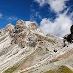 In weltverlorener Abgeschiedenheit auf die Puezspitze