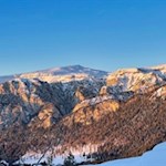 Während des Anstiegs zur Messnerjoch Hütte öffnen sich schöne Ausblicke auf den Schlern